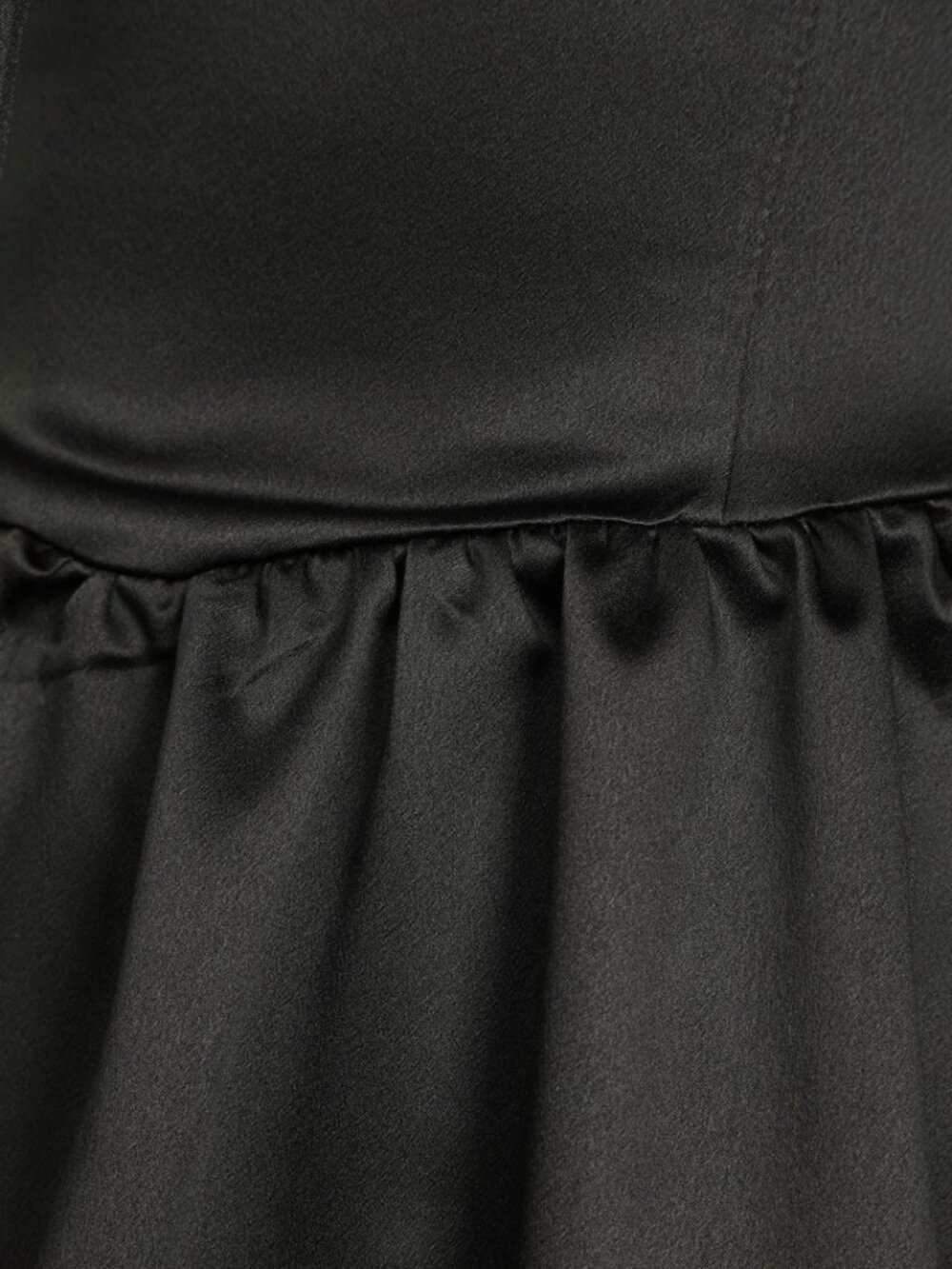 Lulus Too Haute to Handle Black Satin Skater Dress NWT - Picture 5 of 8